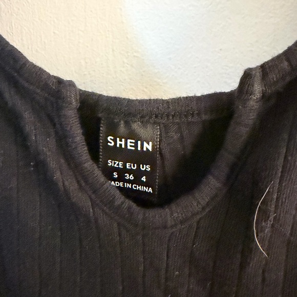 SHEIN Black Ribbed Top Romper - Picture 2 of 2